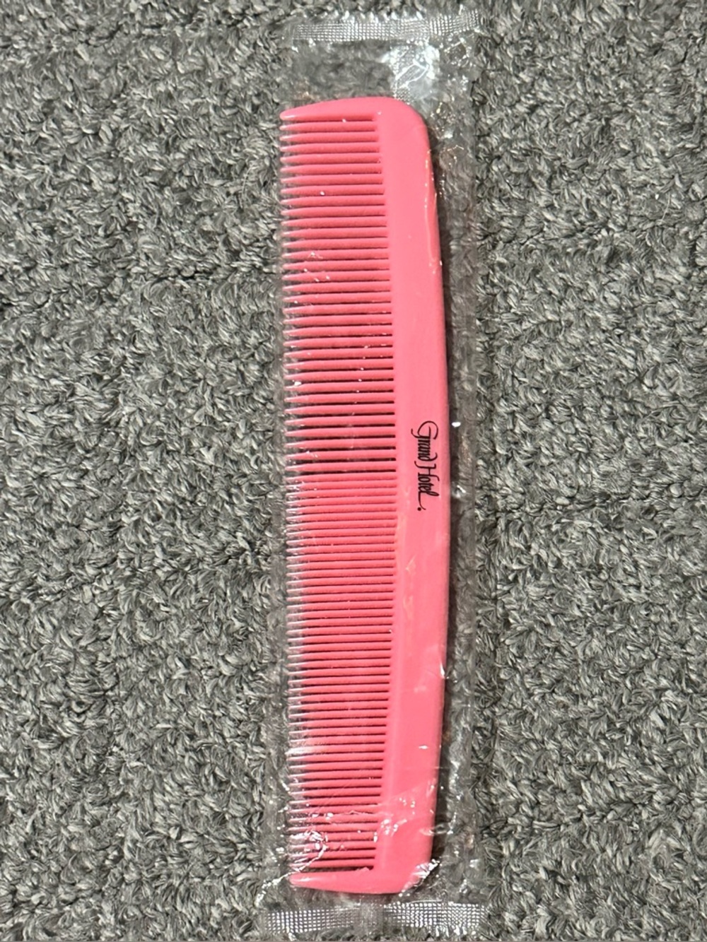 Vintage Grand Hotel Mackinac Island MI Michigan Guest Hair Comb Pink Plastic